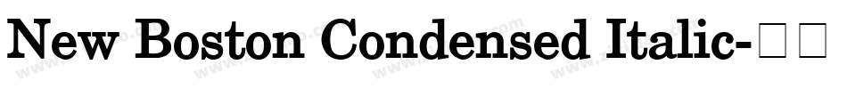 New Boston Condensed Italic字体转换